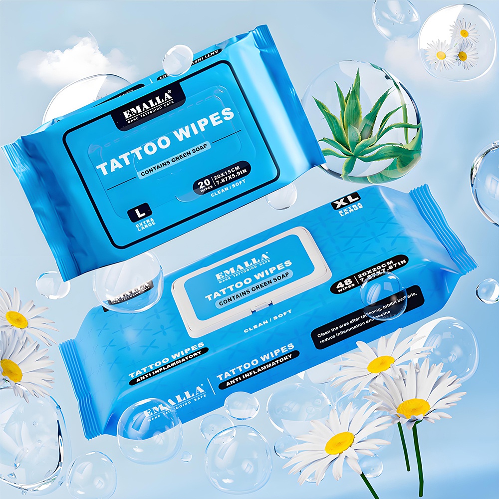 Tisu Pembersih Tato EMALLA, Ti - Xl Skincare ulasan dan harga