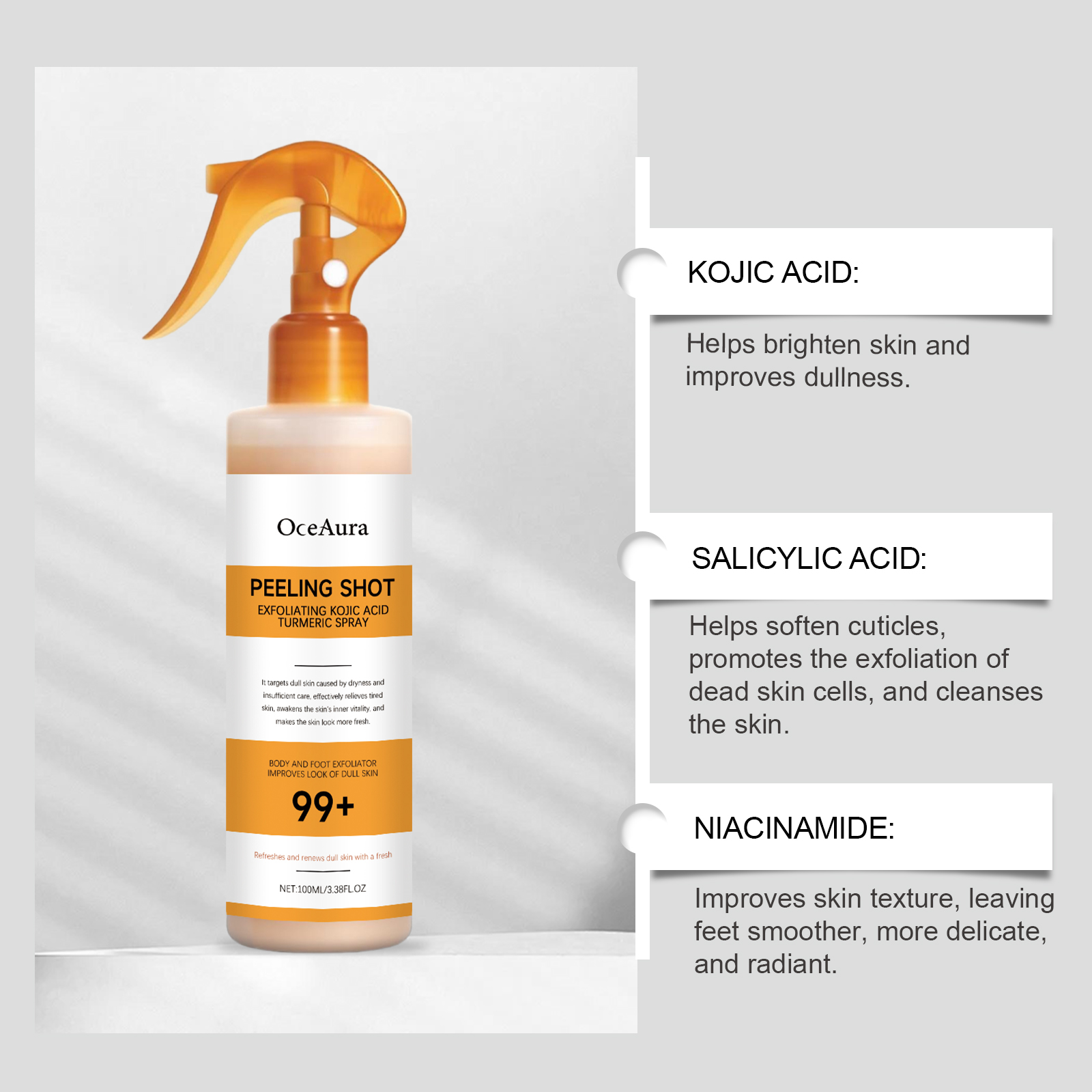 Semprotan dan Serum Kunyit Asa - Glycolic Acid Exfoliant ulasan dan harga