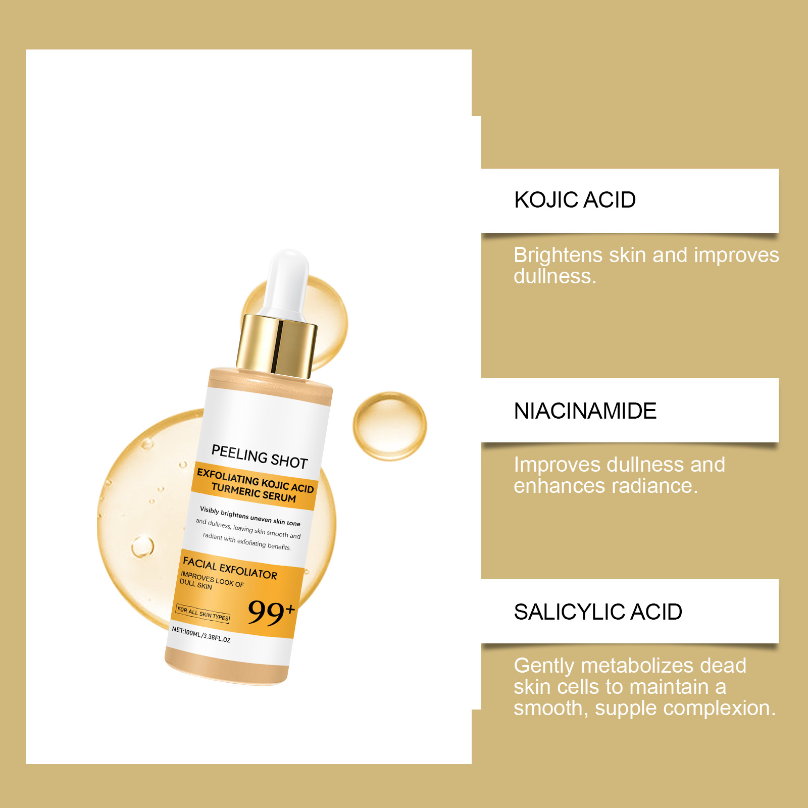 Semprotan dan Serum Kunyit Asa - Glycolic Acid Exfoliant ulasan dan harga